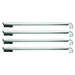 Zestaw 4 haków do ściągacza łożysk 226 mm z odstępnikami, Gedore 1.29/45, 8110250