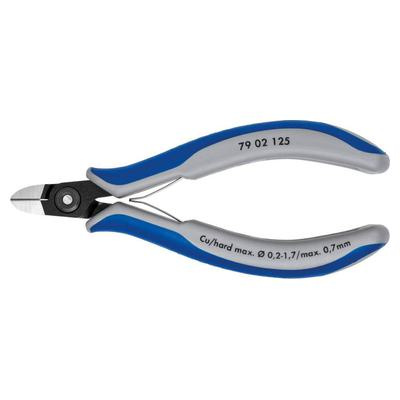 Precyzyjne szczypce tnące boczne z ostrzami skośnymi hartowanymi indukcyjnie z rękojeściami wielokomponentowymi 125 mm KNIPEX 79 02 125