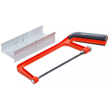 Aluminiowa piła do metalu ze skrzynką uciosową i brzeszczotem 150 mm, BGS Diy 2082