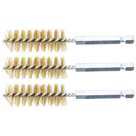 Szczotka mosiężna 17 mm 6,3 mm (1/4") 3-częściowa, BGS 3078-17-M