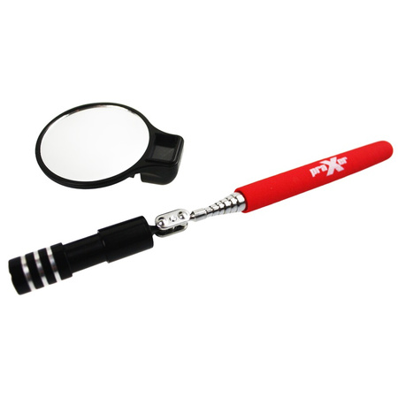Lusterko inspekcyjne teleskopowe z LED i magnesem 53 mm, uchwyt 740 mm PRAXER