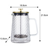 Zaparzacz tłokowy do kawy/herbaty, szkło, 1L, Klausberg, KB-7767