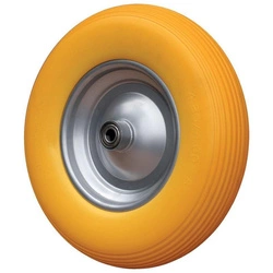 Koło zapasowe do taczki 400/100 mm - piankowe pełne, łożysko kulkowe, oś 17 mm, CAPITO
