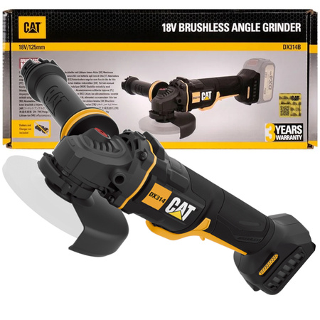 Akumulatorowa szlifierka kątowa bezszczotkowa 18V, tarcza 125 mm, DX314B CAT (bez akumulatora)