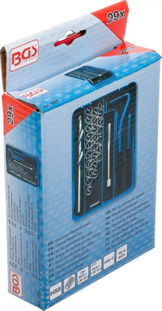 Zestaw do naprawy gwintów M10 x 1,5 29 szt., BGS 1955