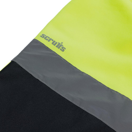 Jaskrawe spodnie dresowe żółto-granaowe z odblaskami, rozmiar XXXL, Scruffs T56392