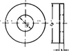 Podkładki łączników drewna DIN1052 14x58x6mm 50szt