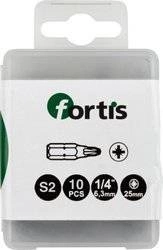 Bity 1/4 DIN3126 Pozidriv PZ 2 x 25mm 10szt FORTIS