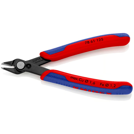 Precyzyjne szczypce Electronic Super Knips z ostrzami hartowanymi indukcyjnie z rękojeściami wielokomponentowymi 125 mm KNIPEX 78 61 125