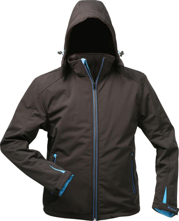 Kurtka typu softshell z kapturem M czarna Elysee