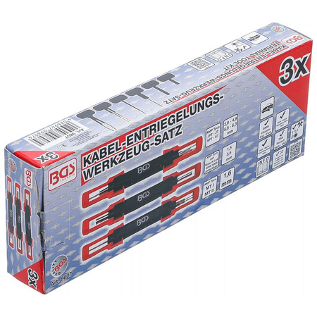 Zestaw narzędzi do uwalniania kabli uniwersalny 3 szt., BGS 9807