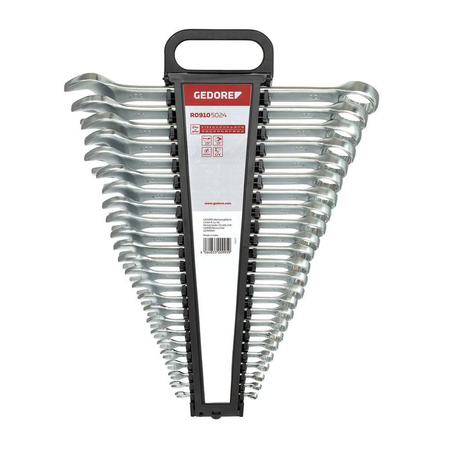 Zestaw 24 kluczy płasko-oczkowych 6-32 mm, GEDORE RED, R09105024