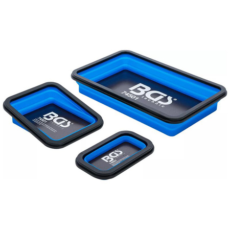 Zestaw 3 miseczek magnetycznych silikon przyrząd składany, BGS 74501