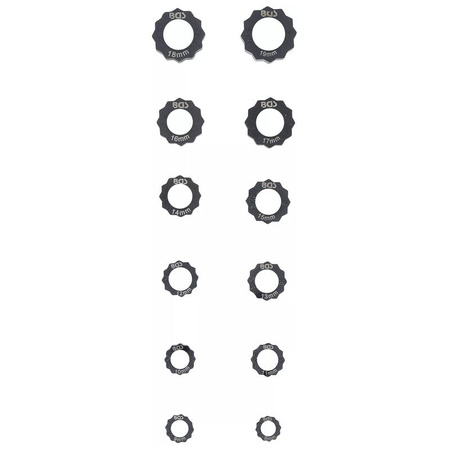 Zestaw zaślepek do demontażu uszkodzonych śrub i nakrętek sześciokątnych 1, 2 szt., BGS 1245