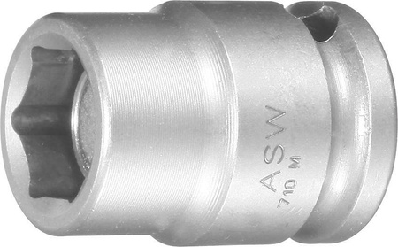 Udarowa końcówka wymienna klucza nasadowego, z magnesem 3/8" 13mm ASW