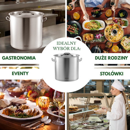 Garnek gastronomiczny ze stali nierdzewnej Ø45 cm, pojemność 71 l KINGHoff