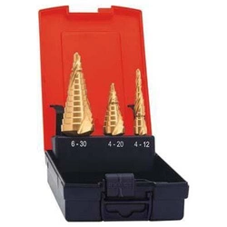 Zestaw wierteł stopniowych HSS TiN, z rowkiem spiralnym 4-30mm FORMAT