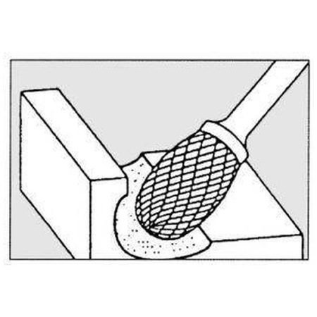 Frez trzpień.ze stopow tward, w ksztalcie kropli Pferd