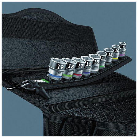 Zestaw 9 nasadek 8-19 mm, napęd 3/8" z funkcją przytrzymywania Belt B 1 Wera