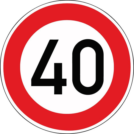 Znak drogowy 274-40 okrągły ograniczenie 40 km/h