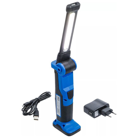 Akumulatorowa latarka przegubowa LED COB 5 W, BGS 85321