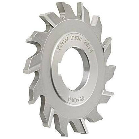 Frez tarczowy DIN885 HSSE, typ HR, kształt A, ostrza naprzemianskośne 100x12mm FORMAT