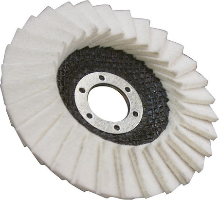 Tarcza filcowa polerska listkowa NORTON 125mm otwór 22mm