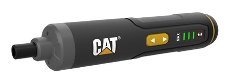 Wkrętak akumulatorowy 3,6 V Li‑Ion 1,5 Ah, 5 Nm, 26 bitów, walizka CAT DX1110
