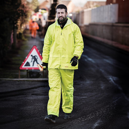 Kombinezon przeciwdeszczowy dwuczęściowy, żółty, Rozmiar XL, Scruffs T54556