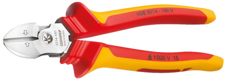 Szczypce tnące boczne siłowe 180 mm z izolacją osłonową VDE, Gedore VDE 8314-180 H, 2910950