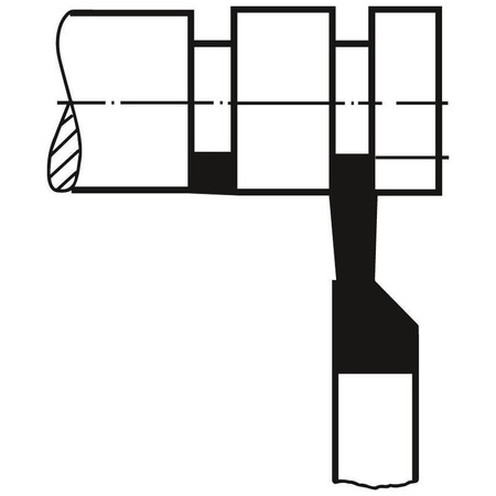 Nóż tokarski przecinak, prawy, HSSE, 25 x 16 x 180 mm, DIN 4961, WILKE