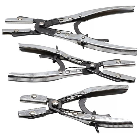 Zestaw 3 szczypiec do zaciskania węży 205-305 mm, BGS 1718