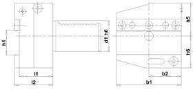 Uchwyt VDI do przecinaka, prawy AR 30x26mm FORTIS