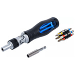 Zestaw bitów do wkrętaków przegubowych z uchwytem grzechotkowym, przełączanym 14 szt., BGS 70053