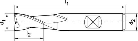Frez do podłużnych otworów, krótki, HSSCo8 DIN327, kształt D 13mm FORMAT
