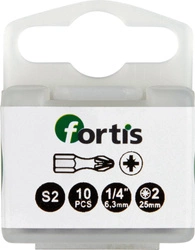 Bit Torsion 1/4" DIN3126 C63 PZ2x25mm 10szt. Fortis
