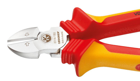 Szczypce tnące boczne siłowe 180 mm z izolacją osłonową VDE, Gedore VDE 8314-180 H, 2910950
