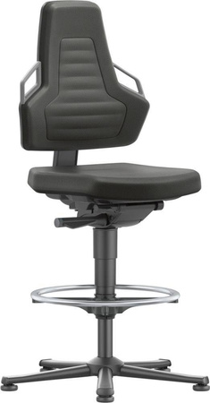 Krzesło obrotowe warsztatowe do pracy Nexxit 3 materiał uchwyty szare