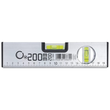 Poziomnica aluminiowa 200 mm, BGS Diy 50869