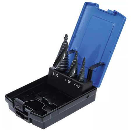 Zestaw wierteł stopniowych Ø 4-30 mm 3 szt., BGS 1945