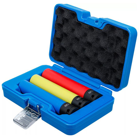 Zestaw 3 ochronnych nasadek udarowych głębokich 17/19/21 mm, napęd 1/2", BGS 74567