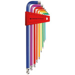 Zestaw 9 kluczy imbusowych z kulką 1,5-10 mm Rainbow PB Swiss Tools 212.LH-10 RB