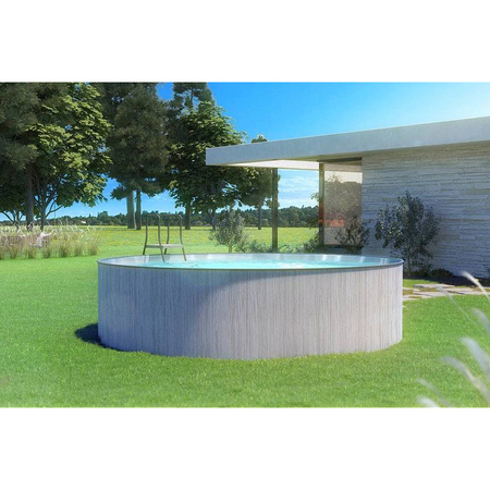 Okrągły basen wolnostojący stalowy  350 x 90 cm New Splasher Secure STEINBACH 011002G