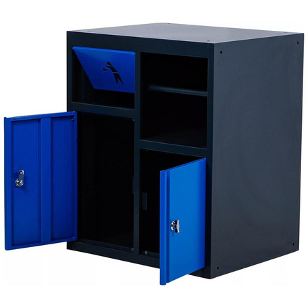 Szafka warsztatowa stojąca z uchwytem na rolkę i modułem na odpady, BGS 80202