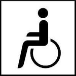 Tablliczka informacyjna 1044-10 330x600mm Osoby na wózkach inwalidzkim