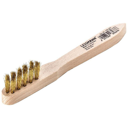 Szczotka do świec zapłonowych 3-rzędowa, drut mosiężny falisty 0,15 mm, długość 150 mm Lessmann