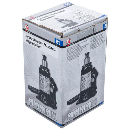 Hydrauliczny podnośnik samochodowy butelkowy 5 t, BGS Diy 84532
