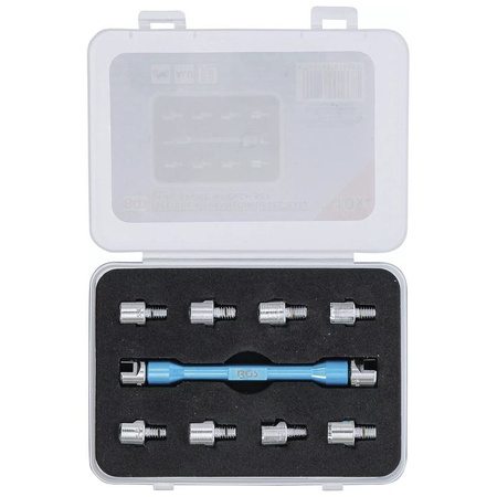 Klucz do szprych motocykli z wymiennymi głowicami, 10 szt., BGS 8361