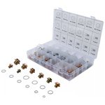 Zestaw śrub i aluminiowych pierścieni uszczelniających do misek olejowych 534 szt., BGS 8119