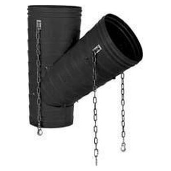 Rura rozgałęzienie zsypu do rury zsypowej z 2 łańcuchami